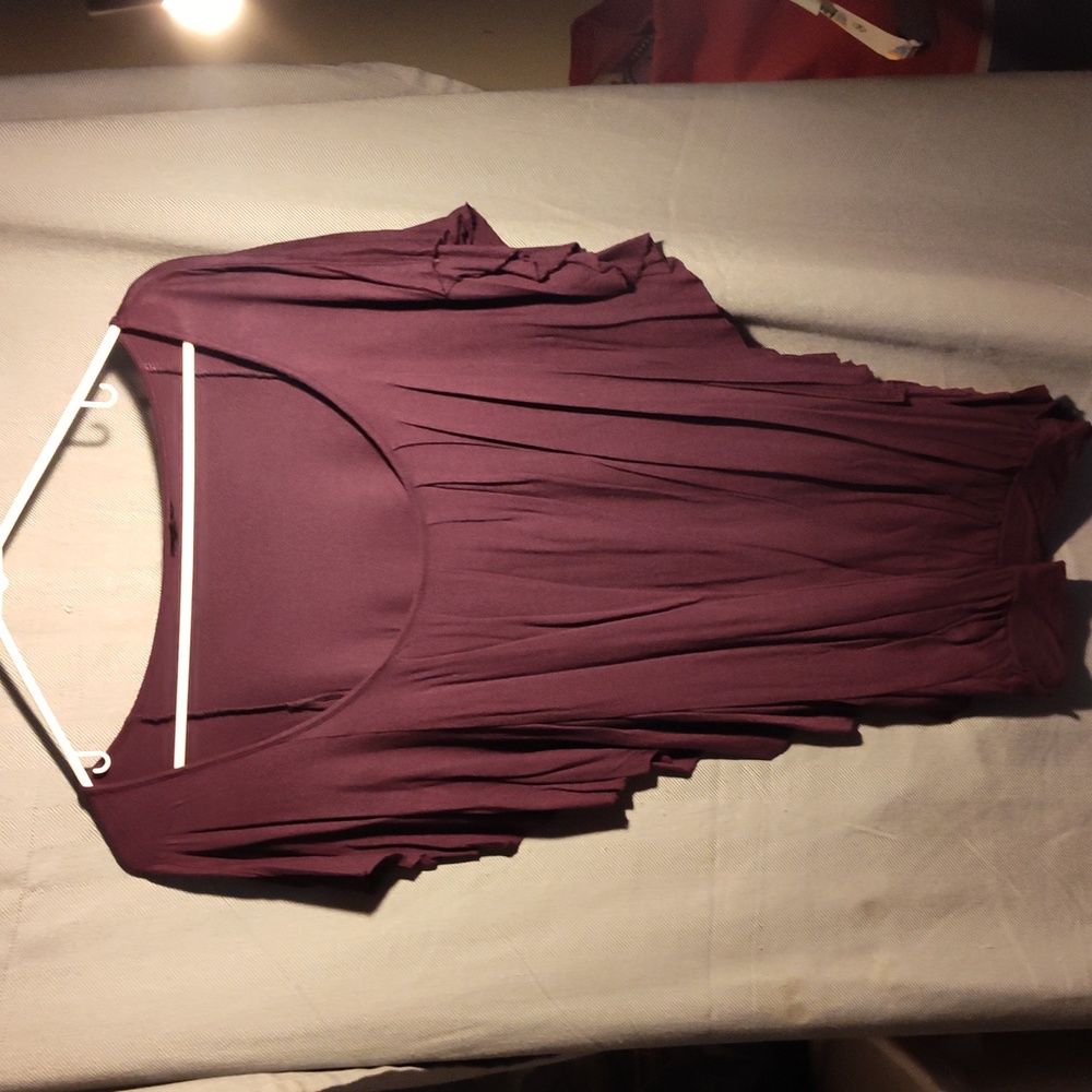 Blouse, maroon, Medium, sleeveless,
